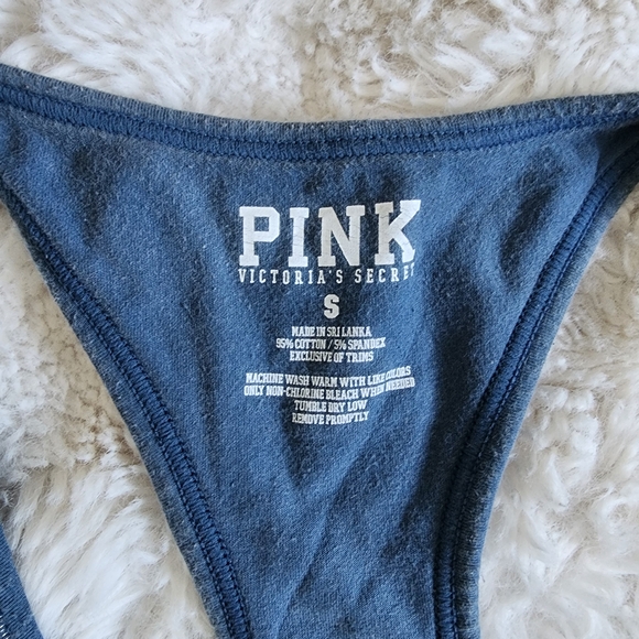 Victoria's Secret PINK Navy Tank Top - Picture 3 of 3
